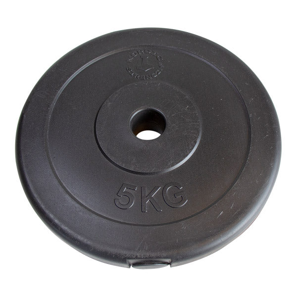Vægtskive i hård plast 5 kg (30 mm)