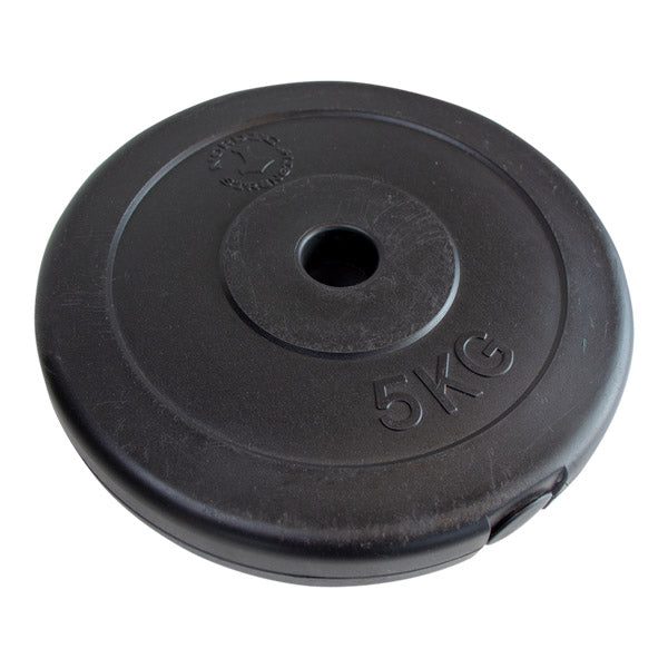 Vægtskive i hård plast 5 kg (30 mm)