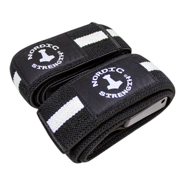Okklusionsbånd sort/hvid - Til okklusionstræning af benene (2 stk)