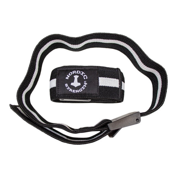 Okklusionsbånd sort/hvid - Til okklusionstræning af benene (2 stk)