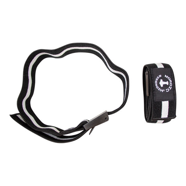 Okklusionsbånd sort/hvid - Til okklusionstræning af benene (2 stk)