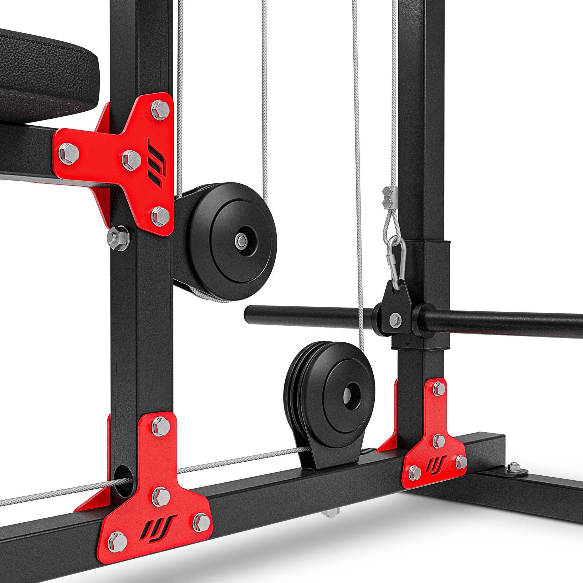 Home Trækstation med fod- og ryg støtte