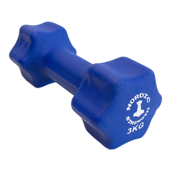 Aerobic håndvægt fra nordic strength i blå 3 kg