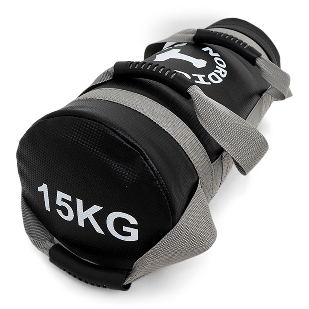 Sort og grå powerbag 15 kg fra Nordic Strength
