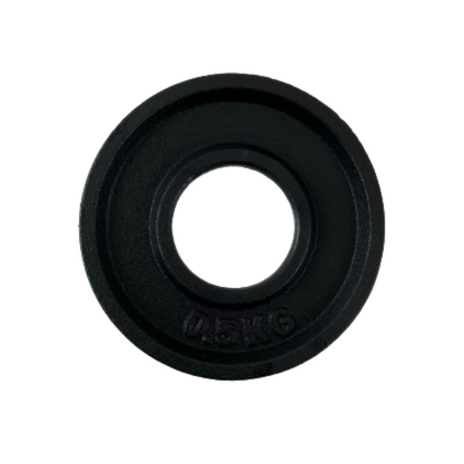 Vægtskive sort metal (50 mm) - 0,5 kg
