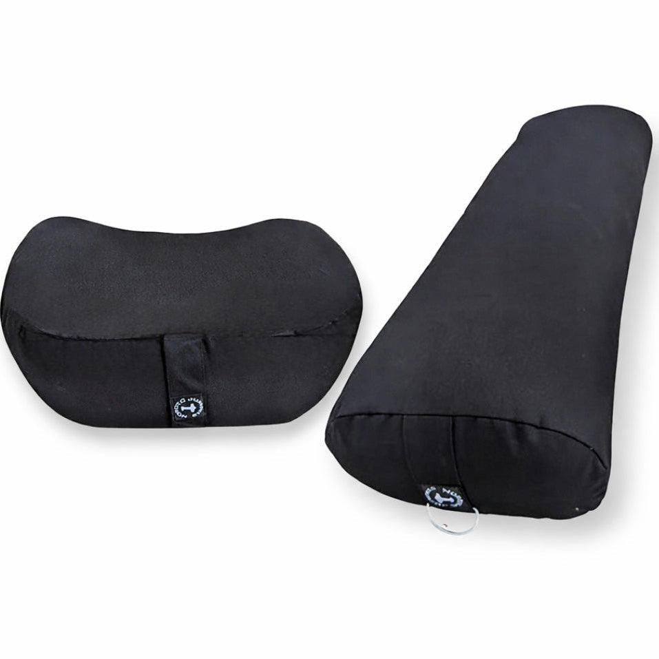 Yogapølle & Meditationspude i sort (Pakketilbud)