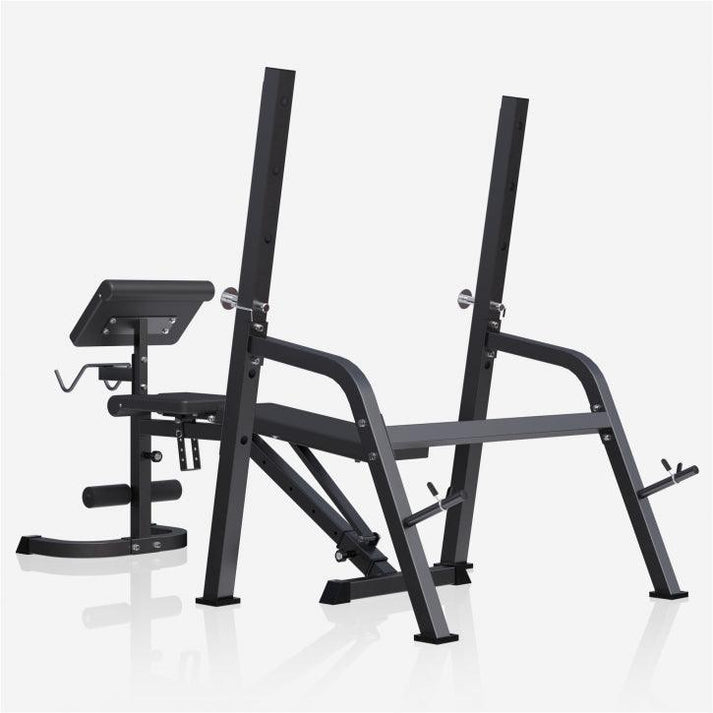 Træningsbænk + Curl Pult + Squat rack