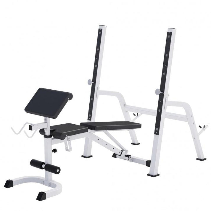 Træningsbænk + Curl Pult + Squat rack