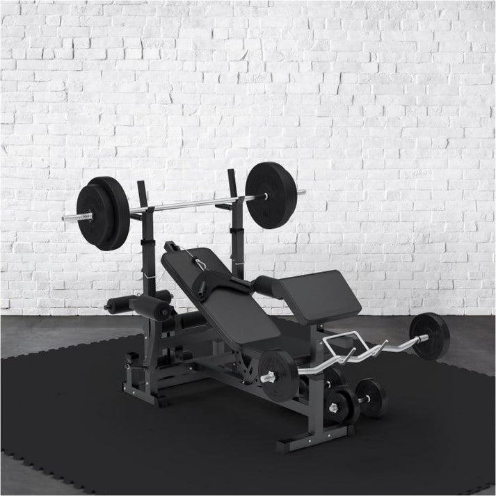 Gorilla fitnessgulv (sæt med 8 stk) sort