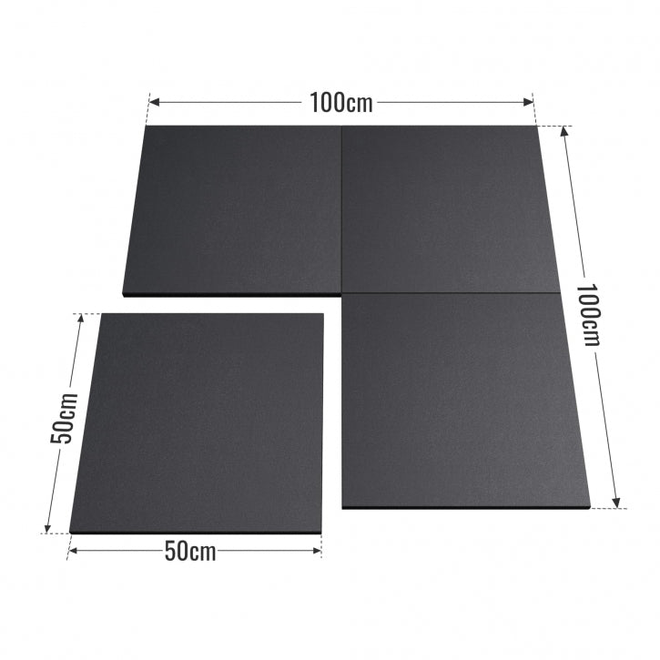 Fitness gulv 50 x 50 x 2 cm sæt med 4 stk