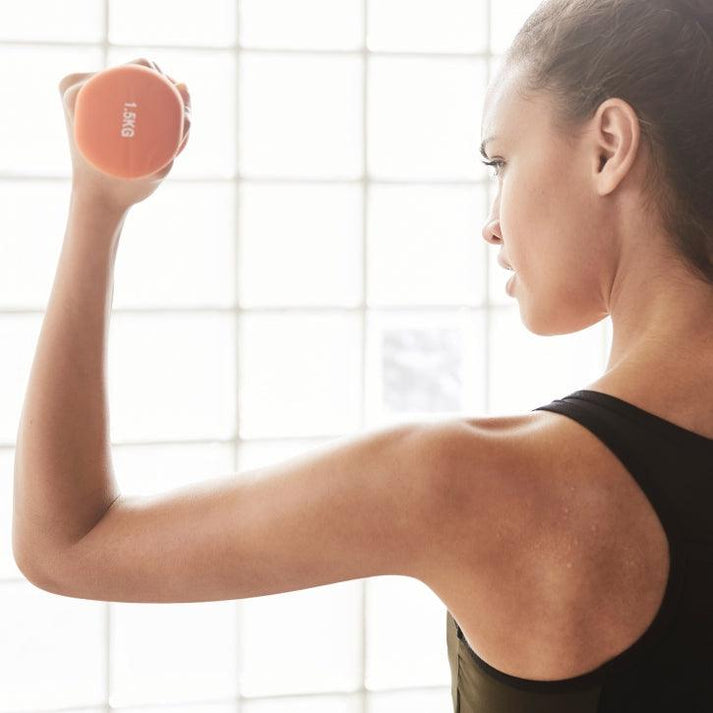 Aerobic håndvægtsæt med kuffert (10 kg)