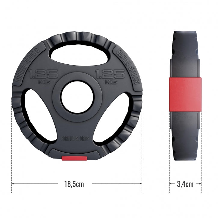 50MM GREB kunststof vægtskive (1,25 kg)