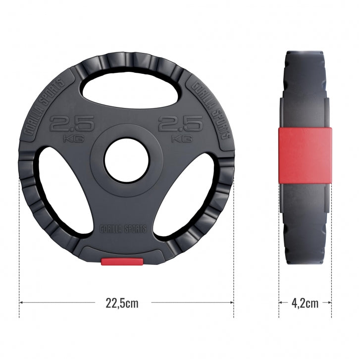 50MM GREB kunststof vægtskive (2,5 kg)