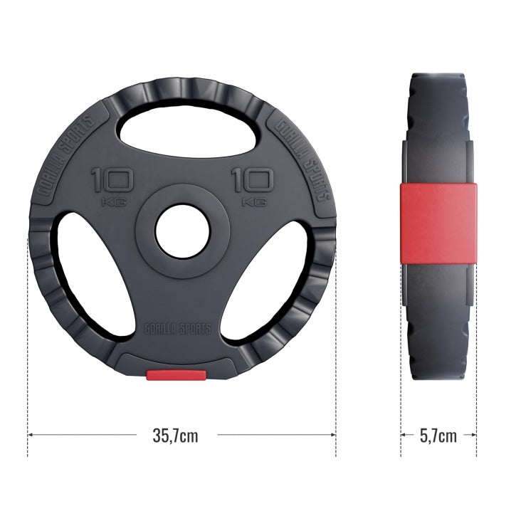 50MM GREB kunststof vægtskiver (10 kg)