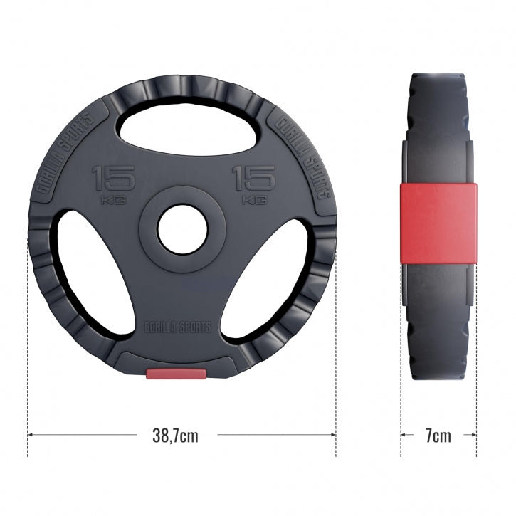 50MM GREB kunststof vægtskive (15 kg)