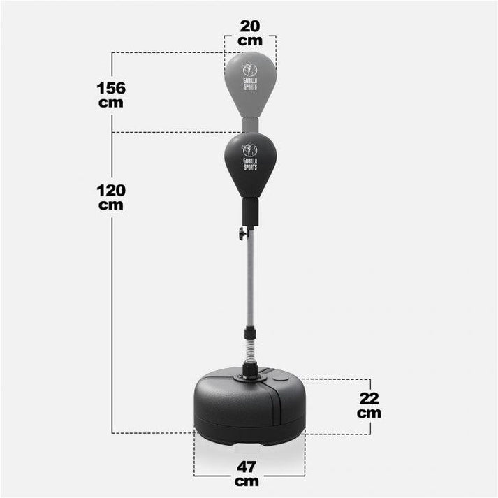 Højdejusterbar punchingball - 120 til 156 cm
