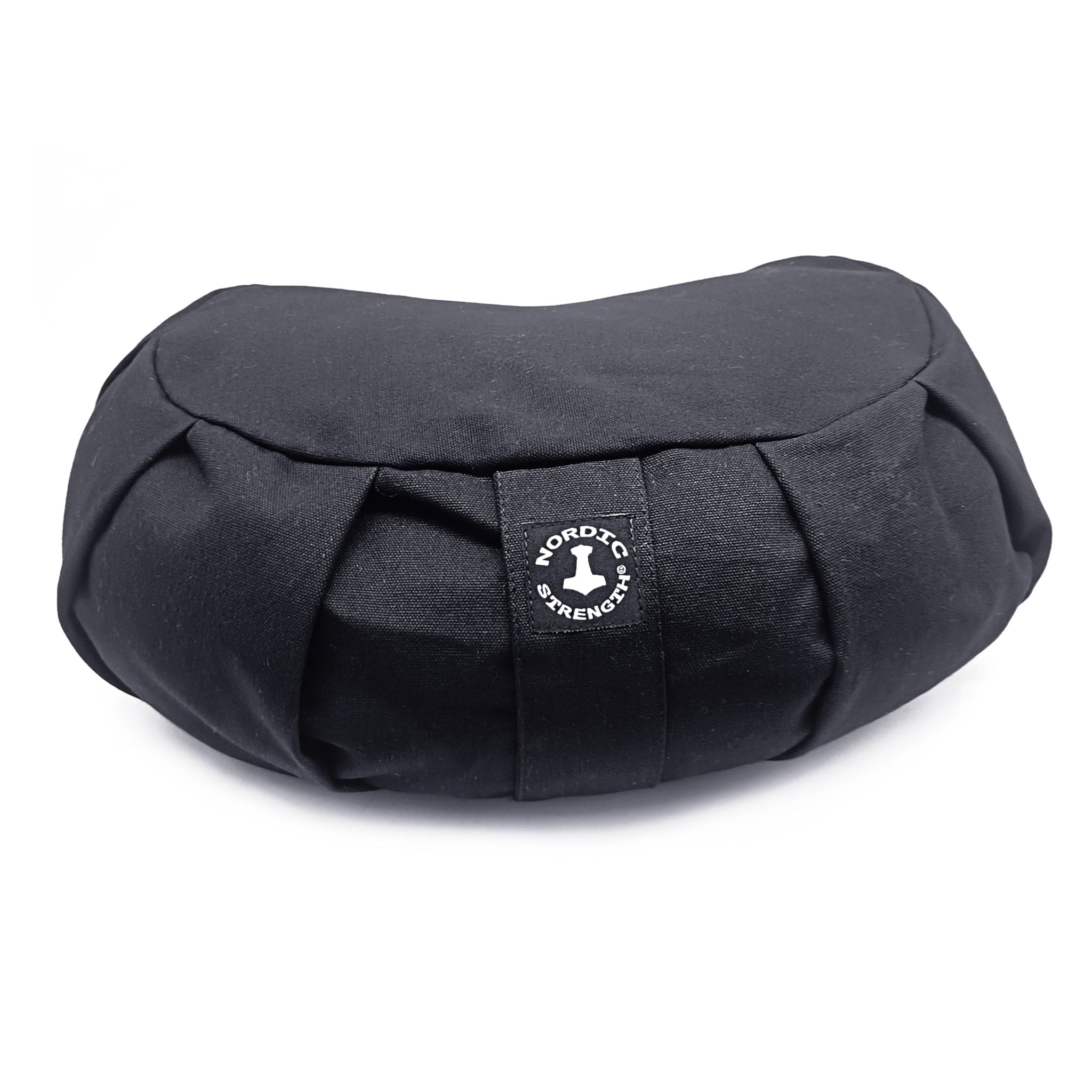 Meditationspude halvmåne (sort) - Nordic Strength (spelt)