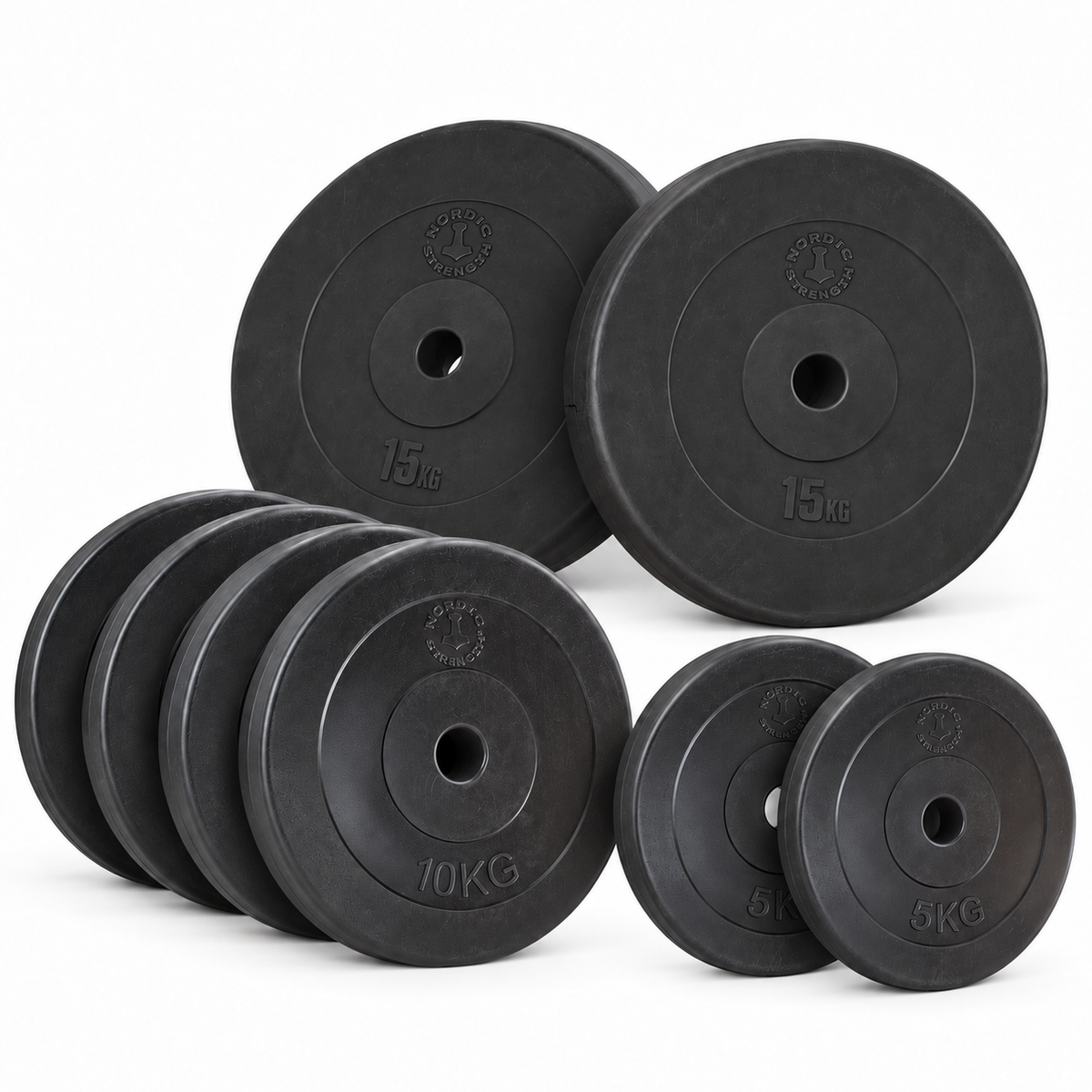 80 kg vægtskivepakke i hård plast | 30 mm