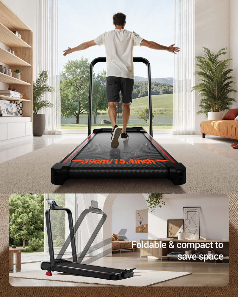 Sammenklappelig 3-i-1 Walking Pad med 10 % / 15 % stigning