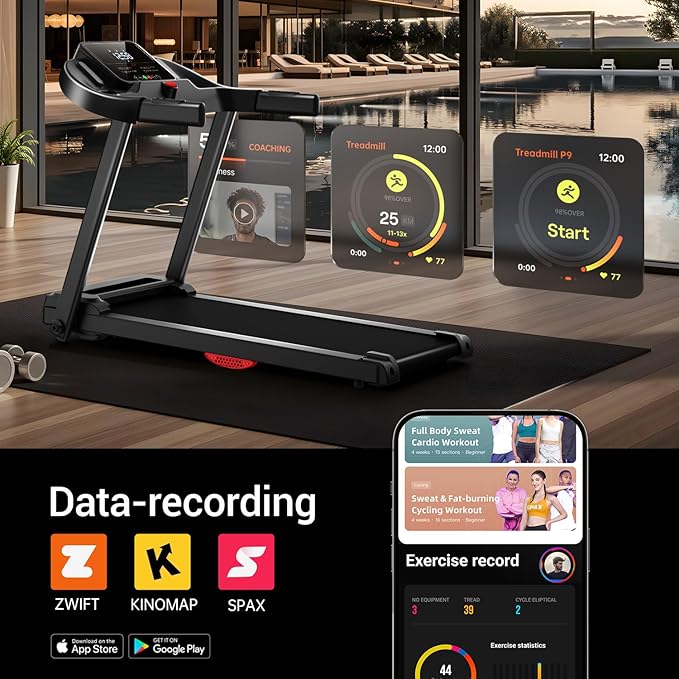 Foldbart løbebånd til hjemmetræning