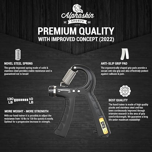 Premium håndtræner (5 - 60 kg) med tæller