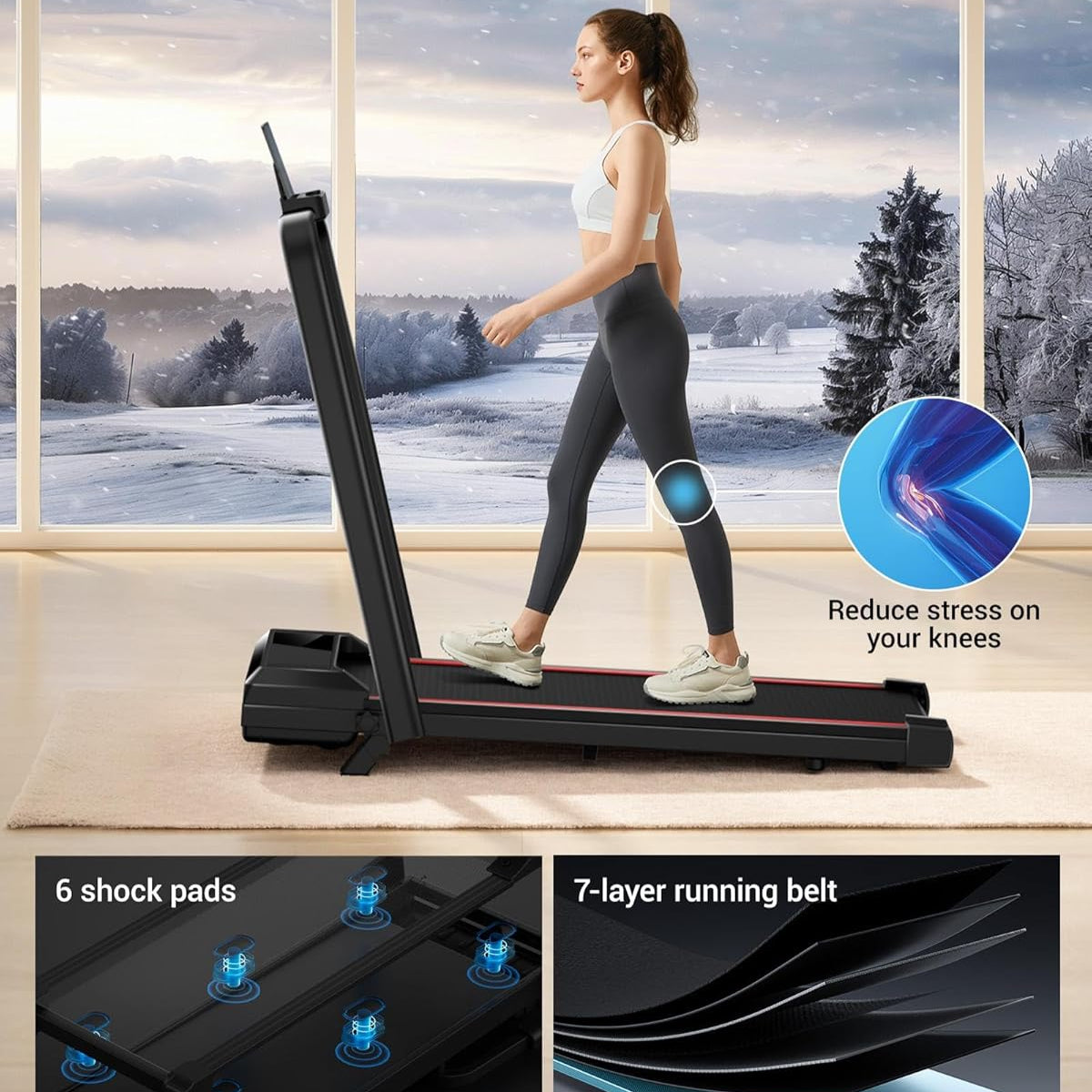 Walkingpad/Løbebånd med bøjle