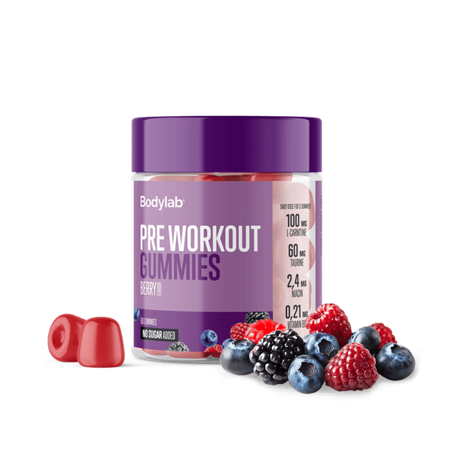 Bodylab Pre Workout Gummies (60 stk) - Berry