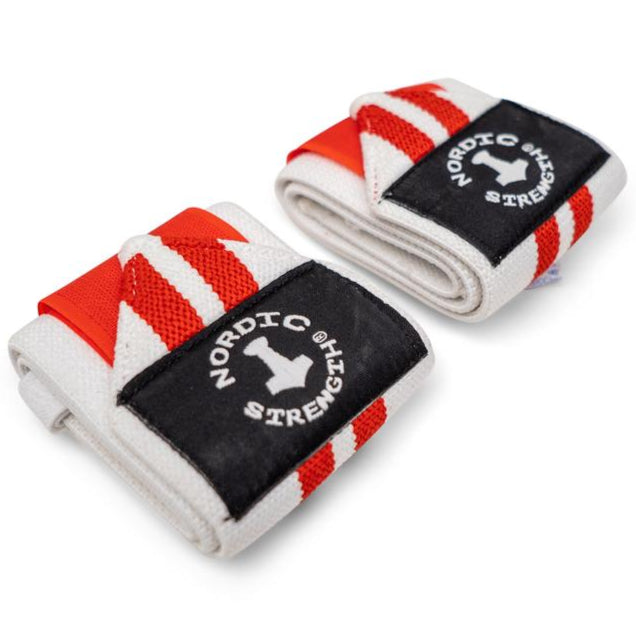 Håndledsstøtte rød/hvid (bomuld/elastan)