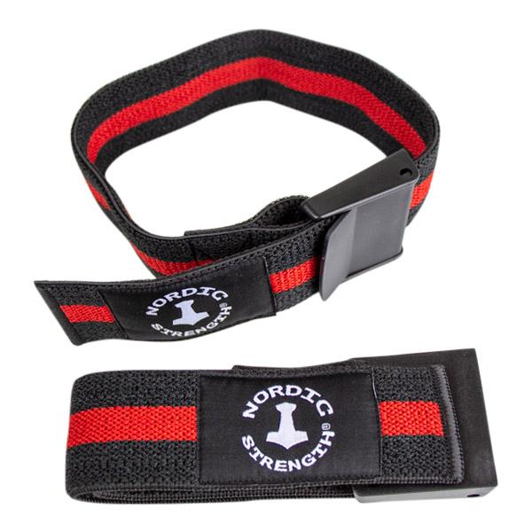 Okklusionsbånd sort/rød - Til okklusionstræning af armene (2 stk)