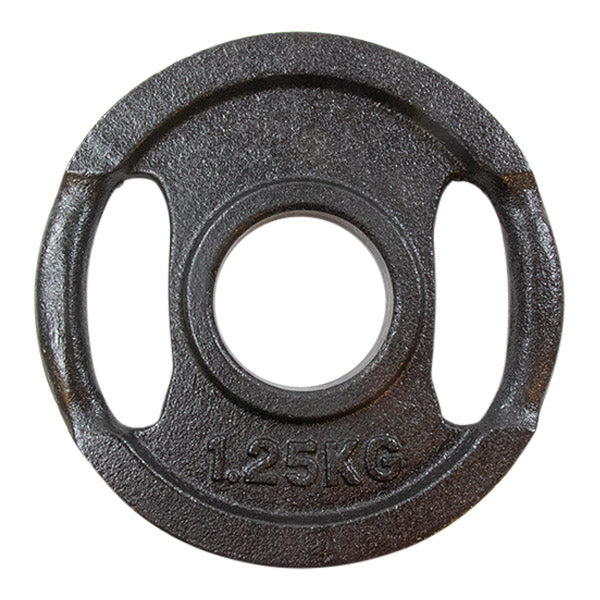 Se Vægtskive sort metal (50 mm) - 1,25 kg hos Billig-fitness.dk