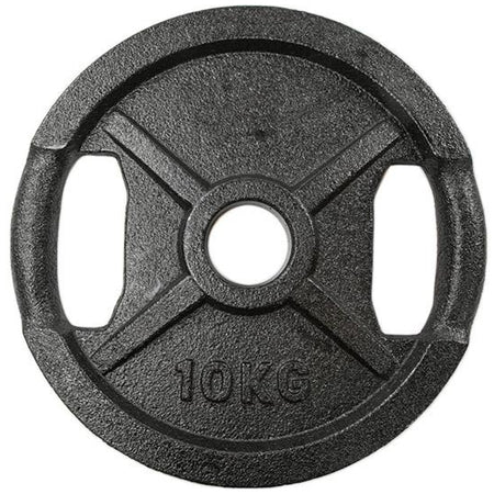 Vægtskive sort metal med greb (50 mm) - 10 kg