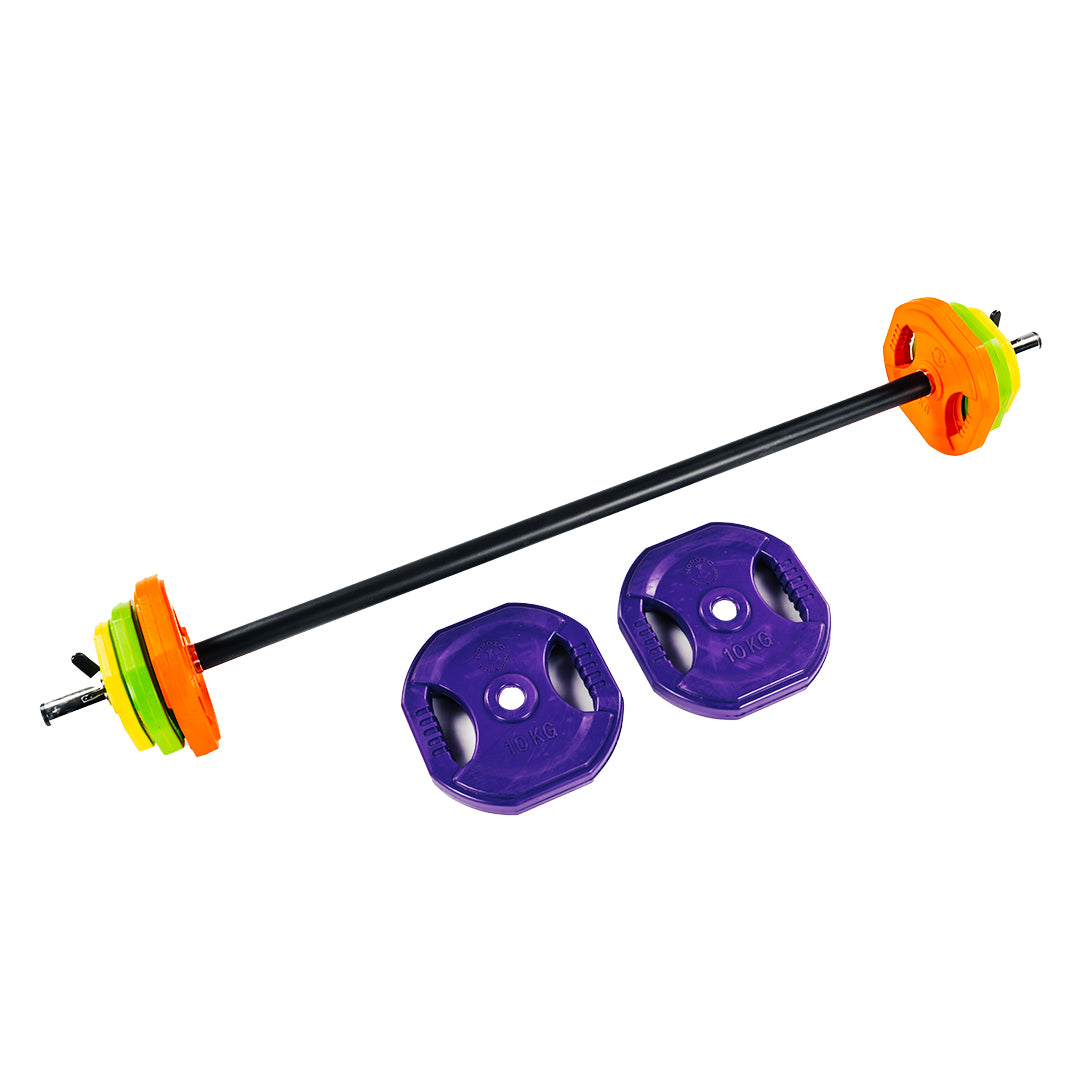 Aerobic Vægtstangssæt Farvet 40 Kg