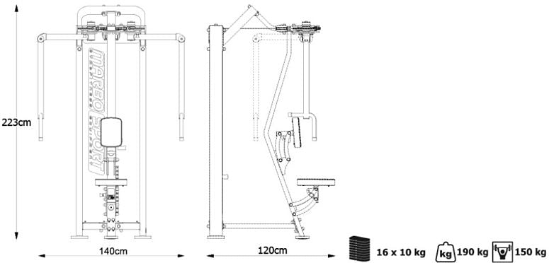 Professionel Bryst- og skuldermaskine  (Skaffevare)