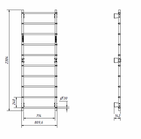 Fitness ribbe i stål