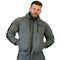 Brachial Zip-Hoody "Classy" grå/sort (3XL)