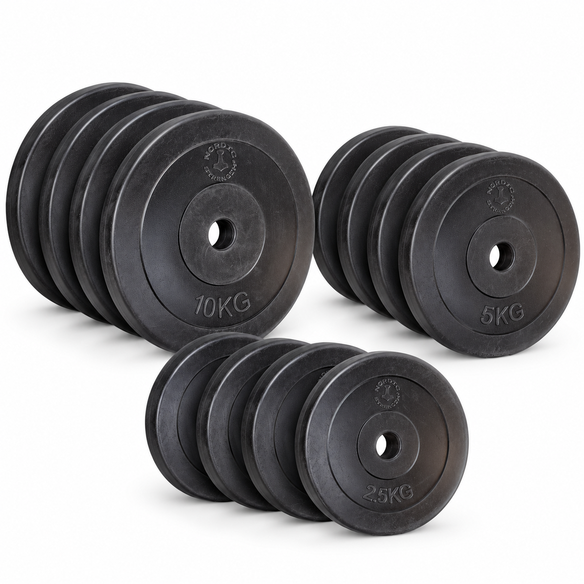 70 kg vægtskivepakke i hård plast | 30 mm
