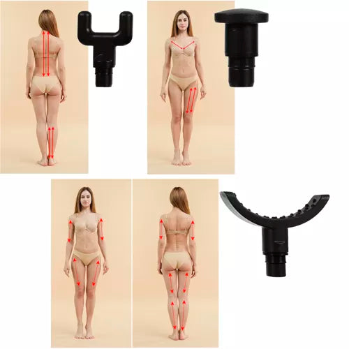Massagepistol med 8 Massagehoveder