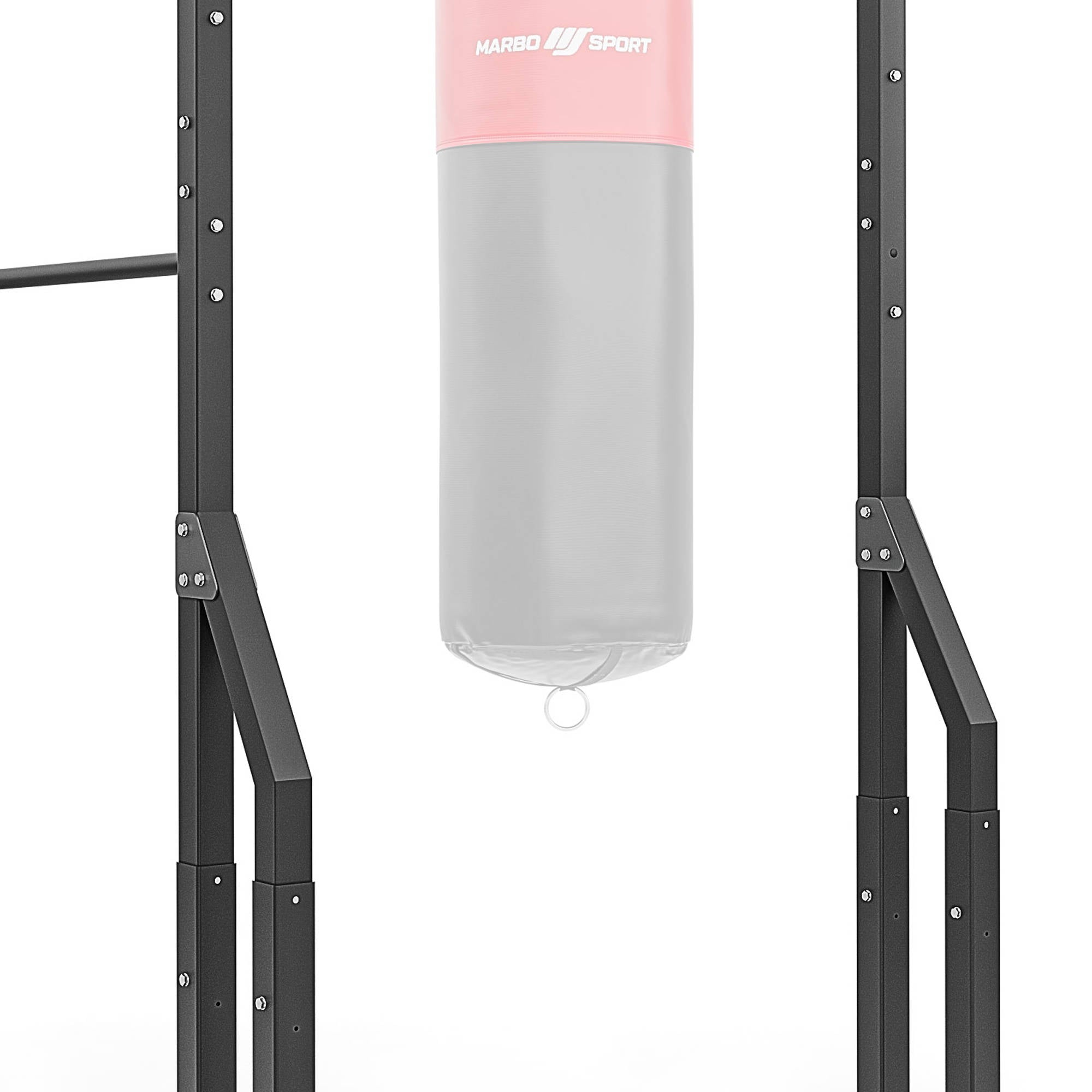 Pull-up bar med boksebold-holder og korte dip-stænger  (Skaffevare)