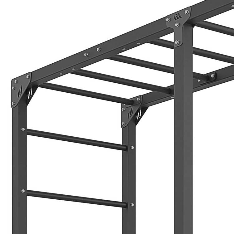 Ribbevæg med pull-up stang, boksepudebeslag og lange dip-stænger (Skaffevare)
