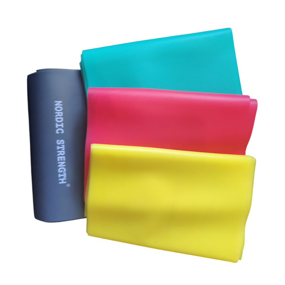 Trænings elastikbånd 2,5 meter pakketilbud (4 pack)