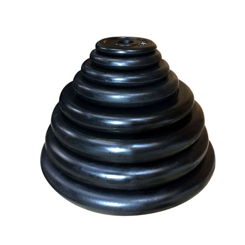 SORT Gummi Vægtskive 30 mm 3,75 kg