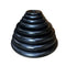 SORT Gummi Vægtskive 30 mm 3,75 kg
