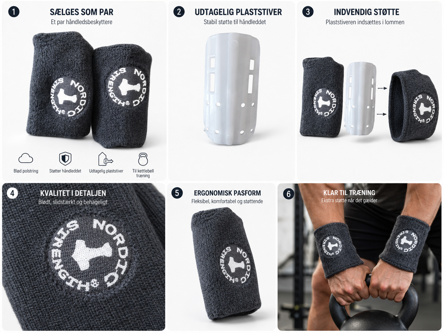 Kettlebell Wristguard håndledsbeskyttere (sæt)