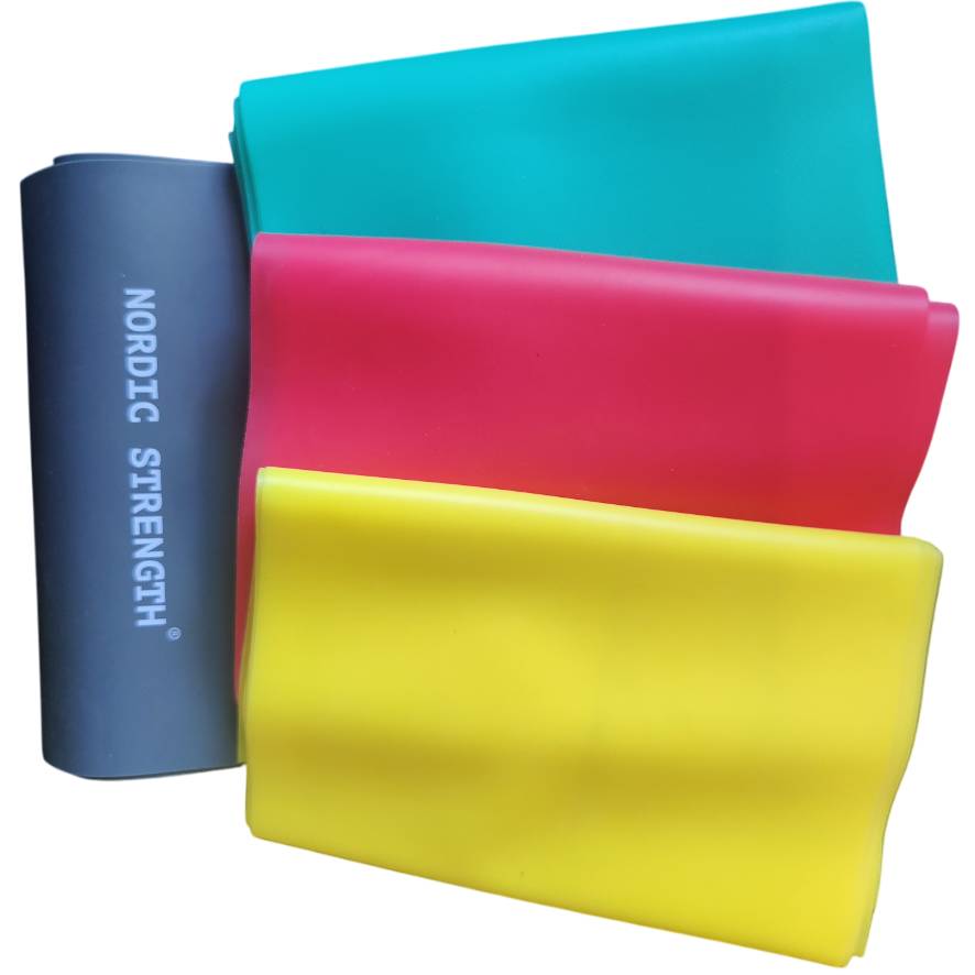 Trænings elastikbånd 2,5 meter pakketilbud (4 pack)