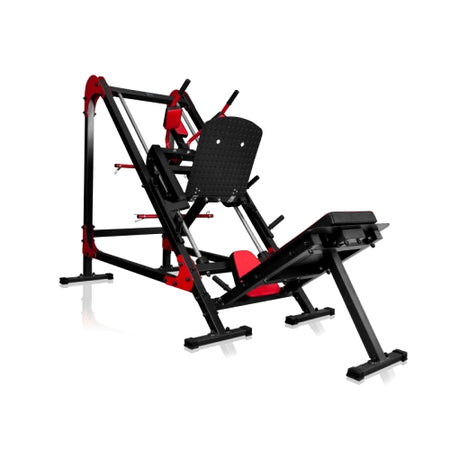 2 i 1 Benpres og hack squat maskine