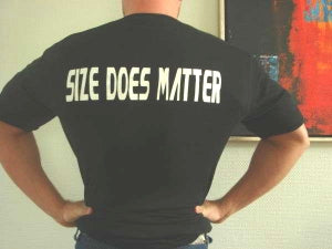 Billede af Size Does Matter, Black (L) T-Shirt