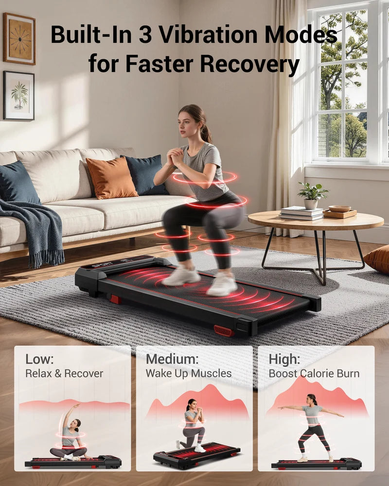 Walkingpad med 15% stigning, vibration og 3 HK støjsvag motor