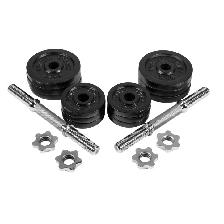 Håndvægtsæt  (2 x 15 kg justerbar - Jern)