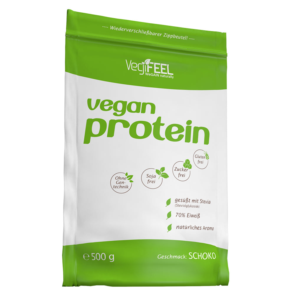 Vegansk proteinpulver Chokolade smag (500 g)