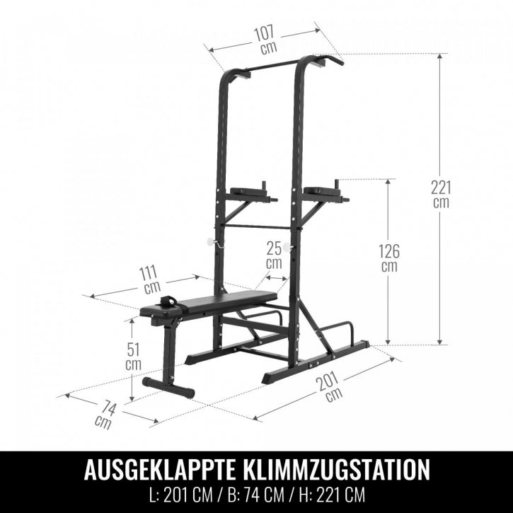 Multistation med træningsbænk